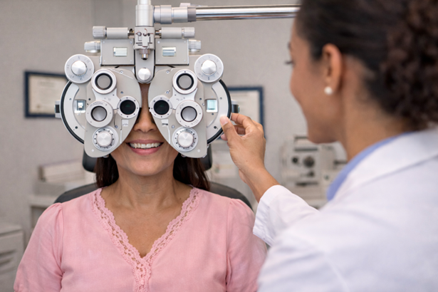 Specialist conducting a comprehensive eye examination
